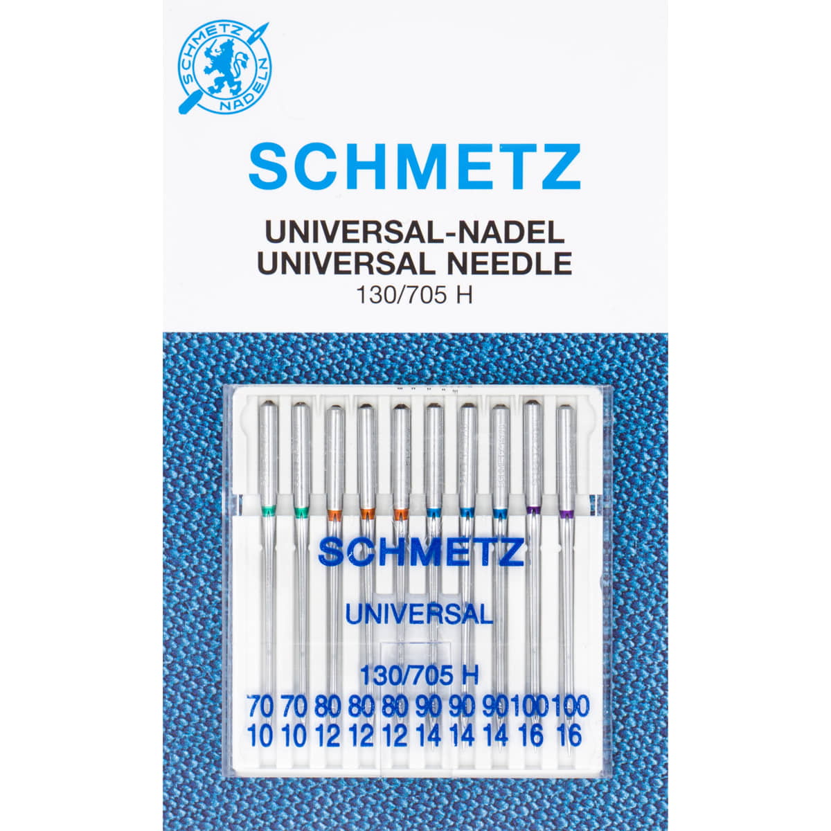 Schmetz 70 80 90 100 universeel | voordeel verpakking Naaimachine naalden SCHMETZ - UNIVERSAL - 70 - 80 - 90 - 100 - 10PACK 4006589000925