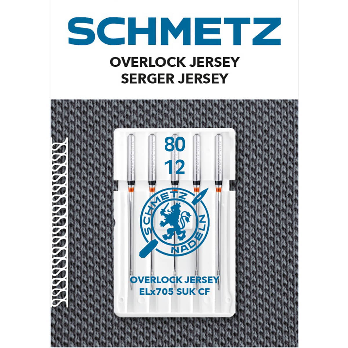 Schmetz Overlock Jersey 80 Naaimachine naalden SCHMETZ - OVERLOCK - JERSEY - 80 4006589002400