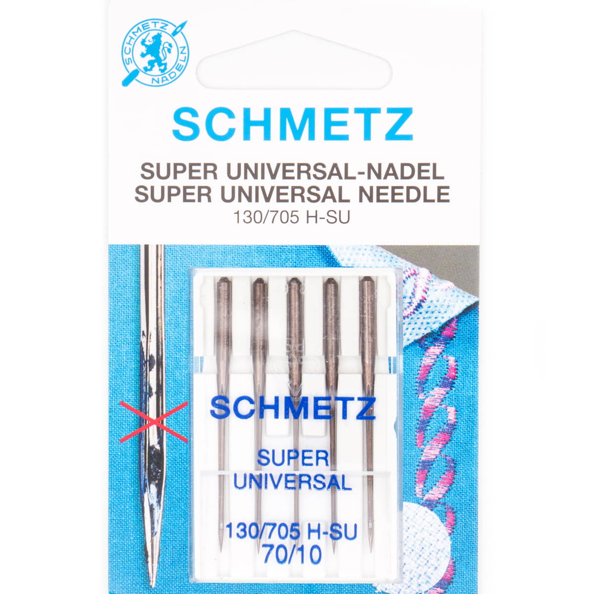 Schmetz Super universeel 80 | met antiplak coating Naaimachine naalden SCHMETZ - SUPER - UNIVERSAL - 80 4006589002776