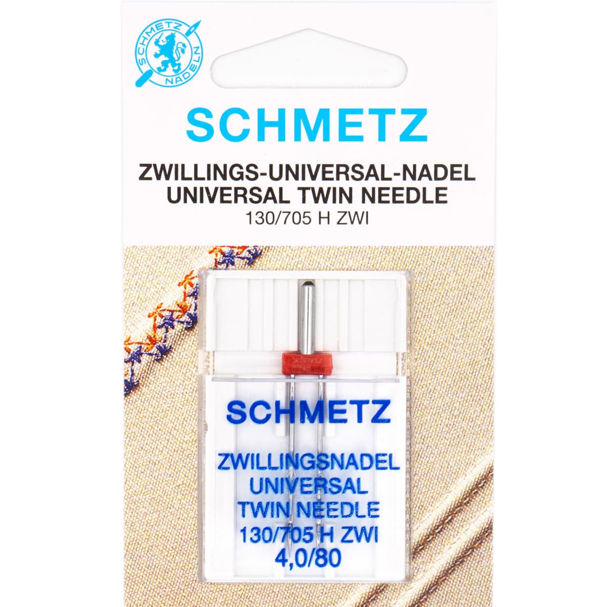 Schmetz Tweeling | 4 mm breed | Universeel 80 naaimachine naalden Naaimachine naalden SCHMETZ - TWIN - UNI - 80 - 4