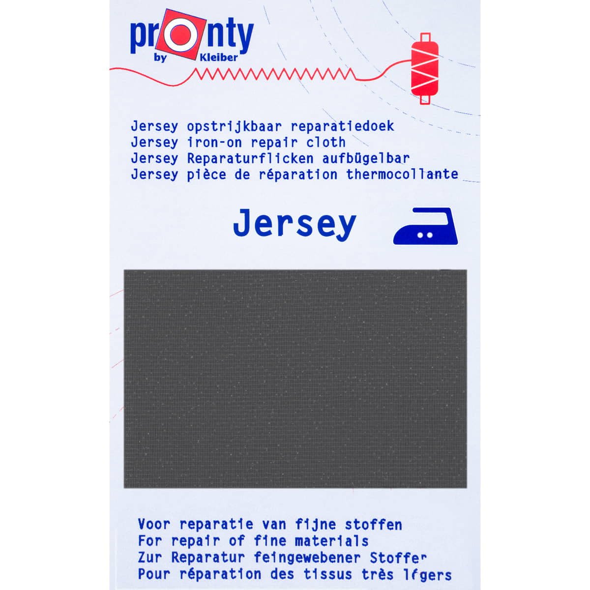 Stretch Reparatiedoek Pronty | donker grijs | Jersey voor rekbare stoffen 12x45cm Repraratiedoek RPD - PRONTY - JERSEY - DGRIJS 8714772095035