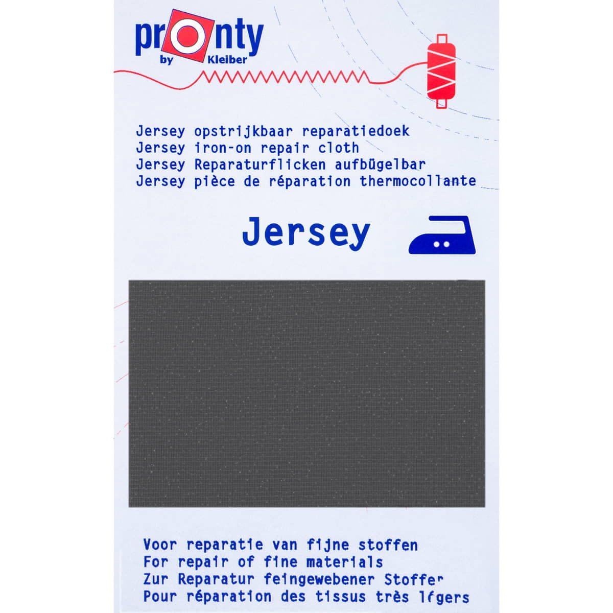 Stretch Reparatiedoek Pronty | Jersey voor rekbare stoffen 12x45cm Repraratiedoek RPD - PRONTY - JERSEY - DGRIJS 8714772095035 donkergrijs