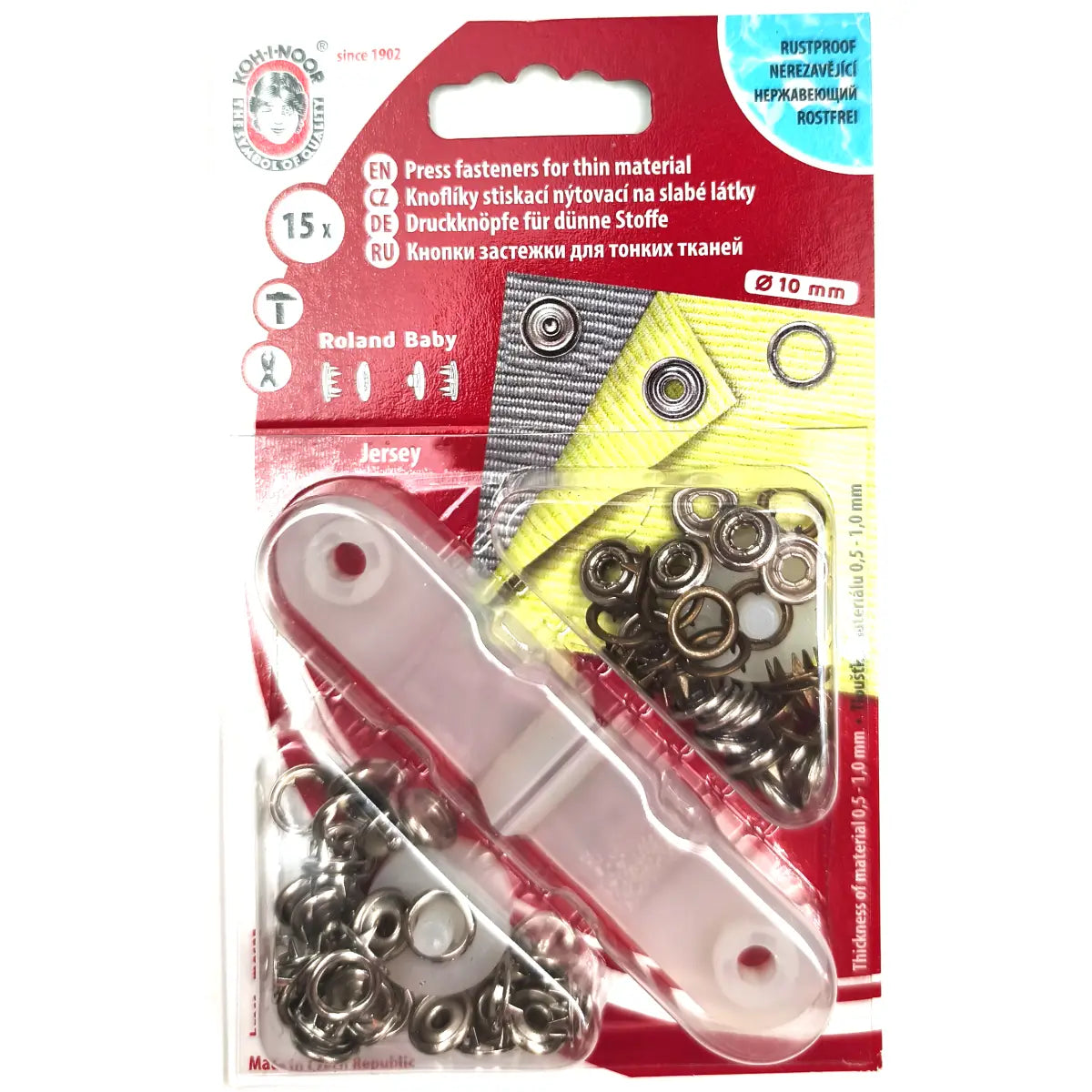 Drukknopen set | 10 mm | Baby - Ring | brons - zilver | 15 stuks (Copy)