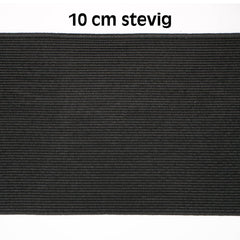 Taille elastiek stevig | 10 cm | zwart | per meter Elastiek TAILLE - ELAS - STEVIG - 10 - ZWART - PM