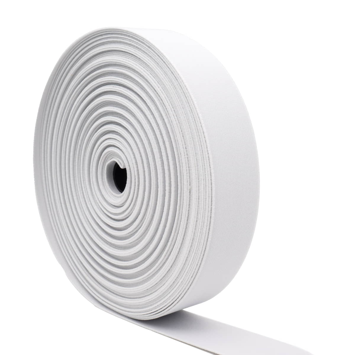 Taille elastiek stevig | 4 cm | wit | rol 25 meter Elastiek TAILLE - ELAS - STEVIG - 4 - WIT - 25M