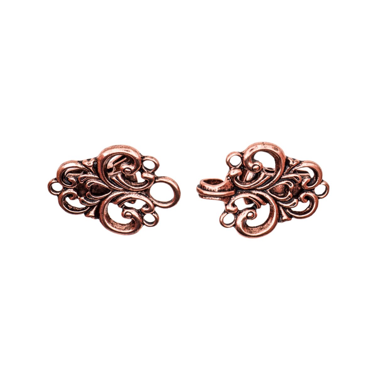 Vestsluiting - Vestclip rosé goud klassiek met haak en oog 66x28mm Vestsluiting VESTCLIPS - KLASIEK - ROSE - GOUD