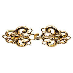 Vestsluiting - Vestclip XL klassiek goud met haak en oog 11x5 cm Vestsluiting VESTCLIPS - KLASIEK - XL - GOUD