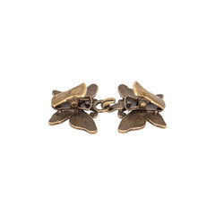 Vestsluiting | vlinder Aurelia | brons | met haak en oog Vestsluiting VLINDER-AURELIA-BRONS