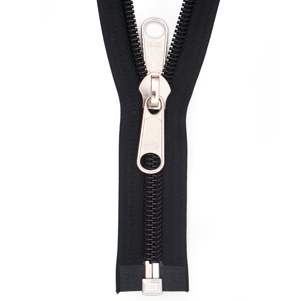 YKK Zware Tentrits - Deelbaar met Dubbelzijdige Trekker - 300 cm Deelbare Rits YKK - TENT - DB - DZ - 300 - ZWART zwart