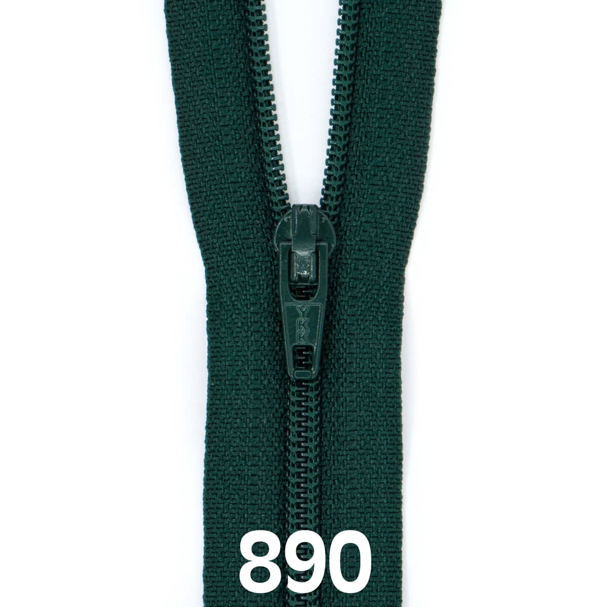YKK Rits 35cm fijn spiraal 3mm Rits RITS-YKK-COIL3-35-890-D-GROEN - Fourniturenkraam.nl