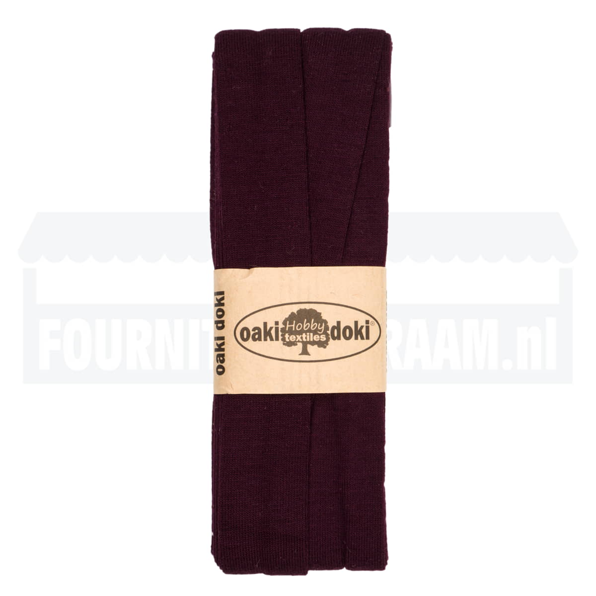 Biaisband | Tricot | elastisch 20 mm | 3 meter | donker aubergine Biaisband BB-TRICOT-2CM-815-DONKER AUBERGINE - Fourniturenkraam.nl