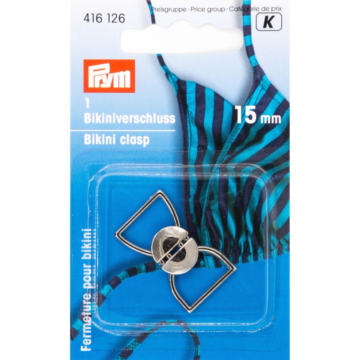 Bikinisluiting metaal 15mm Prym 416126 PRM416126 4002274161261 - Fourniturenkraam.nl