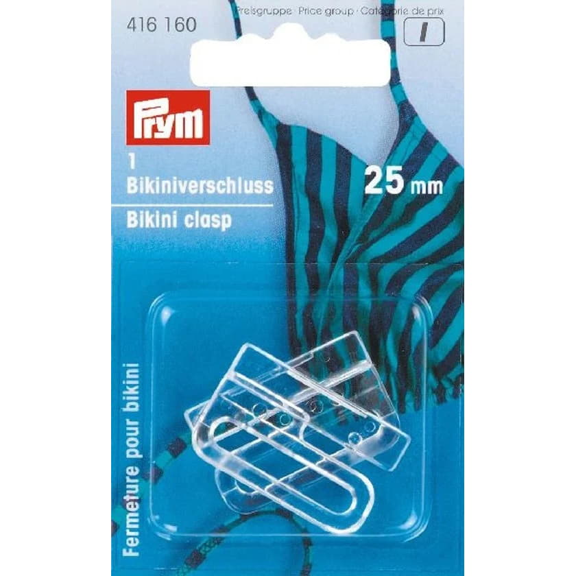 Bikinisluiting Prym 25mm plastic transparant 416160 Sluiting PRY416160 4002274161605 - Fourniturenkraam.nl