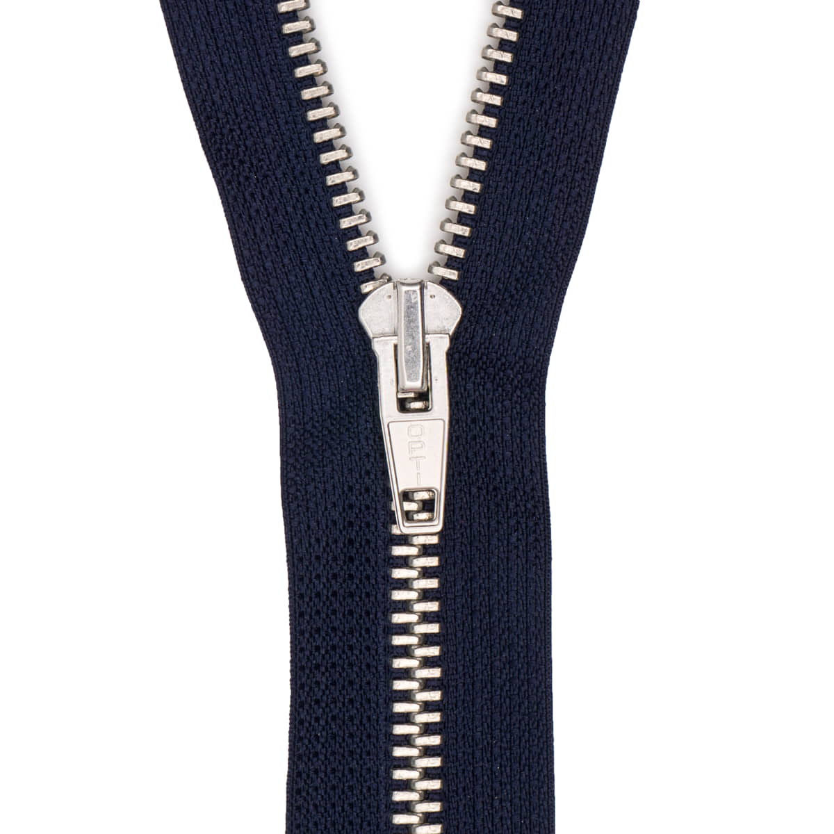 Broekrits metaal | zilver grof | 18 cm | Opti | 210 donkerblauw Rits OPTI - BROEK - SILVER - 5 - 18CM - 210 - DBLUE