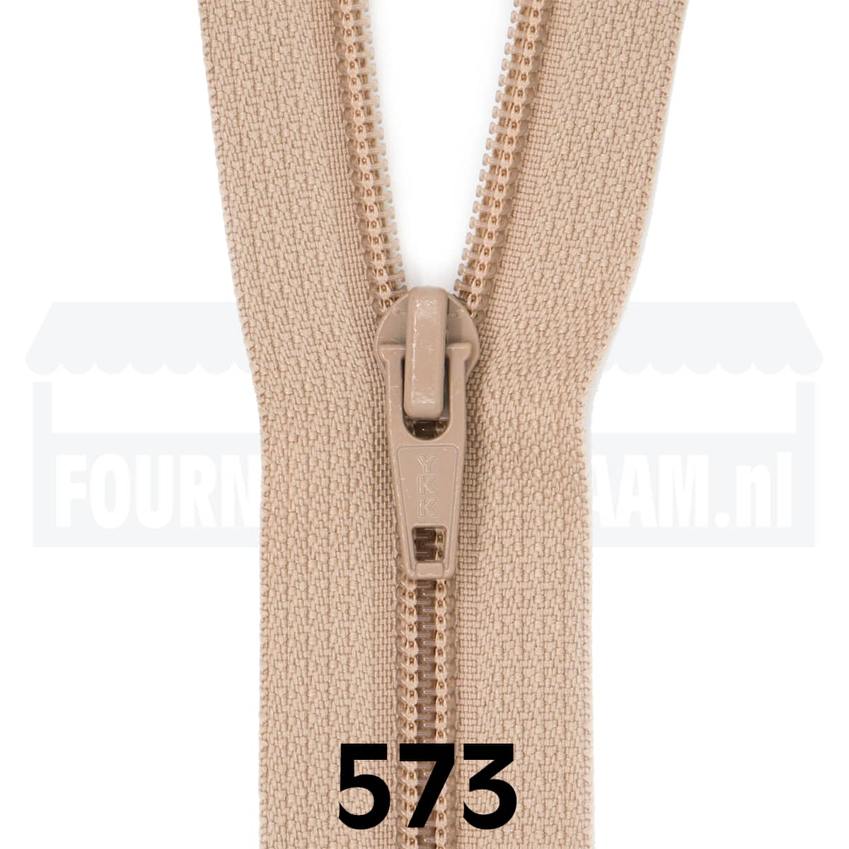 Broekrits | nylon spiraal | 20 cm | YKK | 573 beige Rits RITS-BROEK-SPIRAAL-4.5-20CM-573-BEIGE - Fourniturenkraam.nl