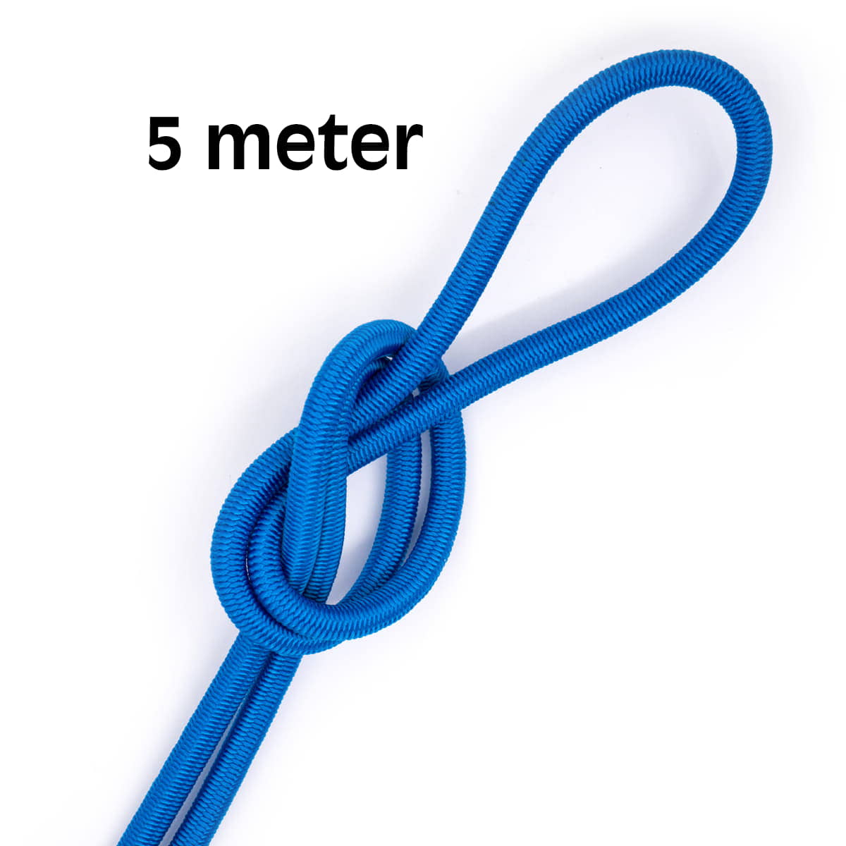 Elastisch koord 5 mm blauw - aanbieding 5 meter elastisch koord EK-5MM-BLAUW-5M - Fourniturenkraam.nl