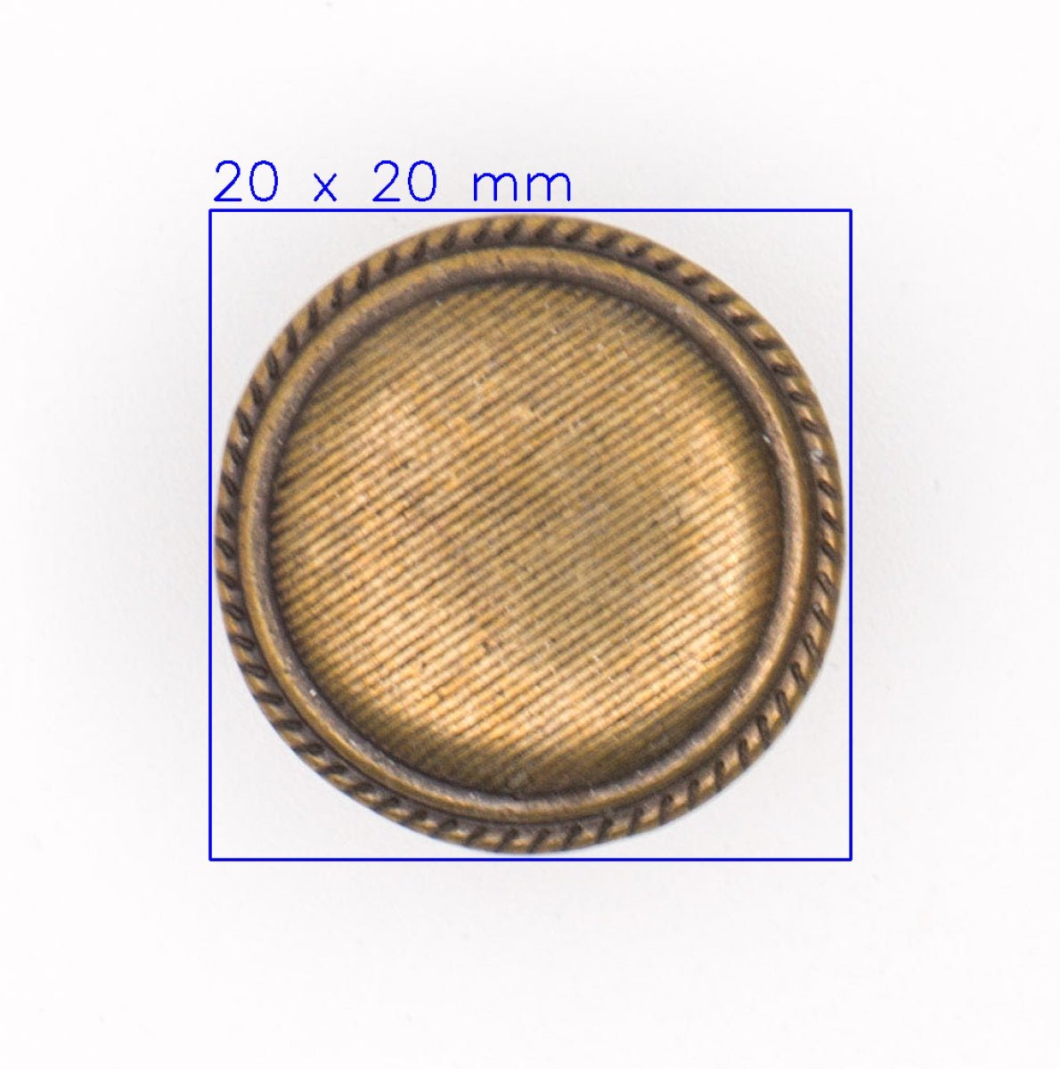 Elegante Bronzen Metalen Knoop - 20 mm met Schacht Knoop KNP00207 - Fourniturenkraam.nl