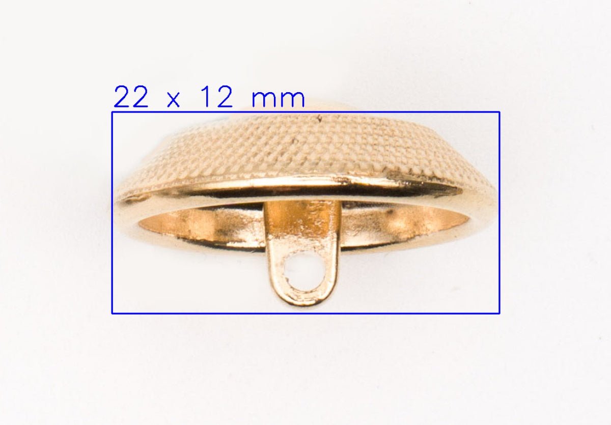 Elegante Goudkleurige Metalen Knoop - 22 mm met Textuur Knoop KNP00214 - Fourniturenkraam.nl