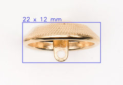 Elegante Goudkleurige Metalen Knoop - 22 mm met Textuur Knoop KNP00214 - Fourniturenkraam.nl