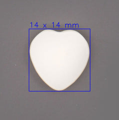 Gebroken Witte Hartvormige Knoop 14x14mm Knoop KNP00004 - Fourniturenkraam.nl