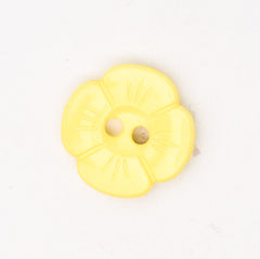Gele Bloemvormige Knoop, Diameter 15mm Knoop KNP00119 - Fourniturenkraam.nl