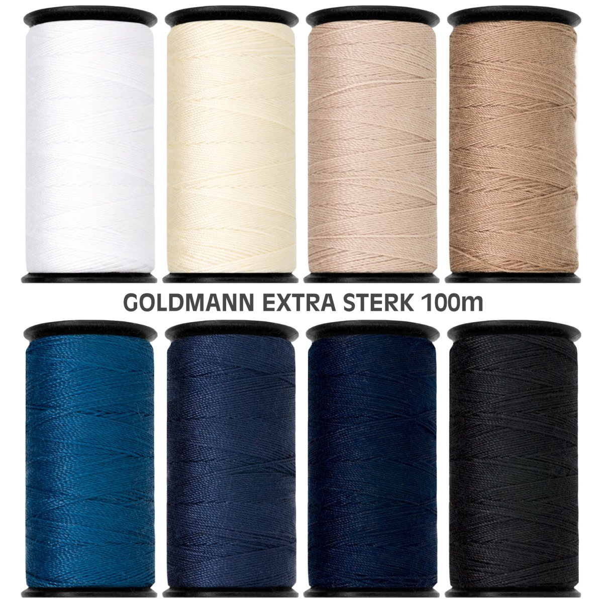 Goldmann extra sterk set beige - blauw naaigaren GOLDMANN-STERK-SET-BEIGE.BLAUW 2410 - Fourniturenkraam.nl