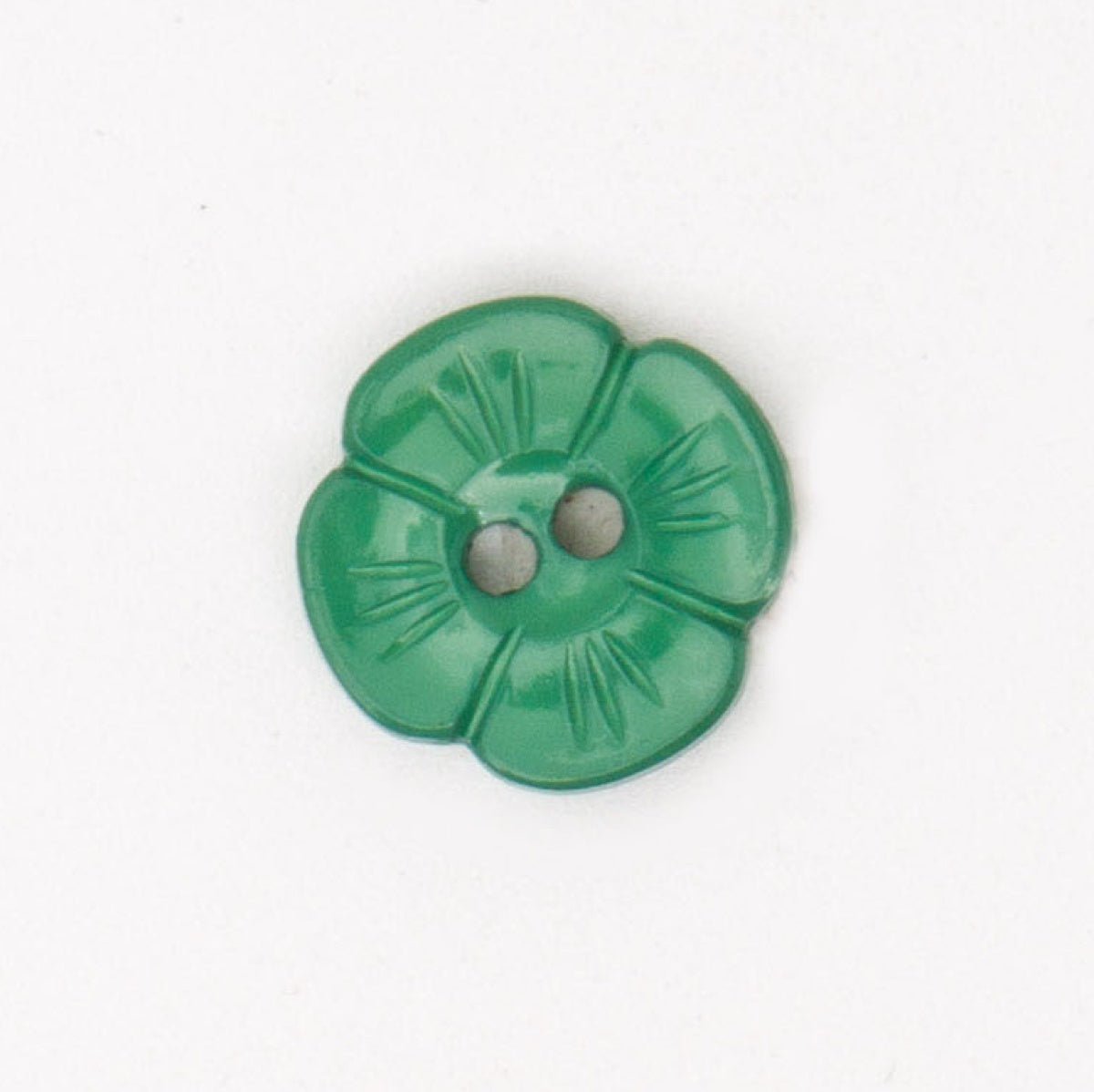 Groene Bloemvormige Knoop, Diameter 12mm Knoop KNP00126 - Fourniturenkraam.nl