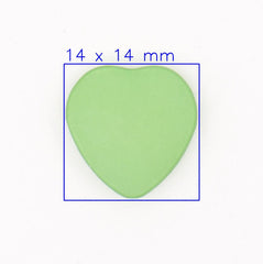 Groene Hartvormige Knoop 14x14mm Knoop KNP00016 - Fourniturenkraam.nl