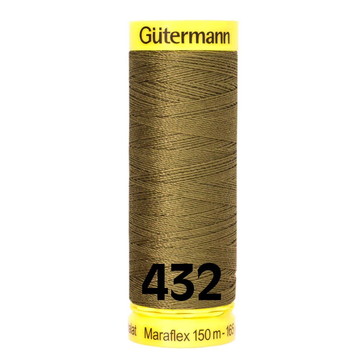 Gütermann MaraFlex 150m - 432 olijf groen GUTERMANN-MARAFLEX-150-432 4029394998683 - Fourniturenkraam.nl