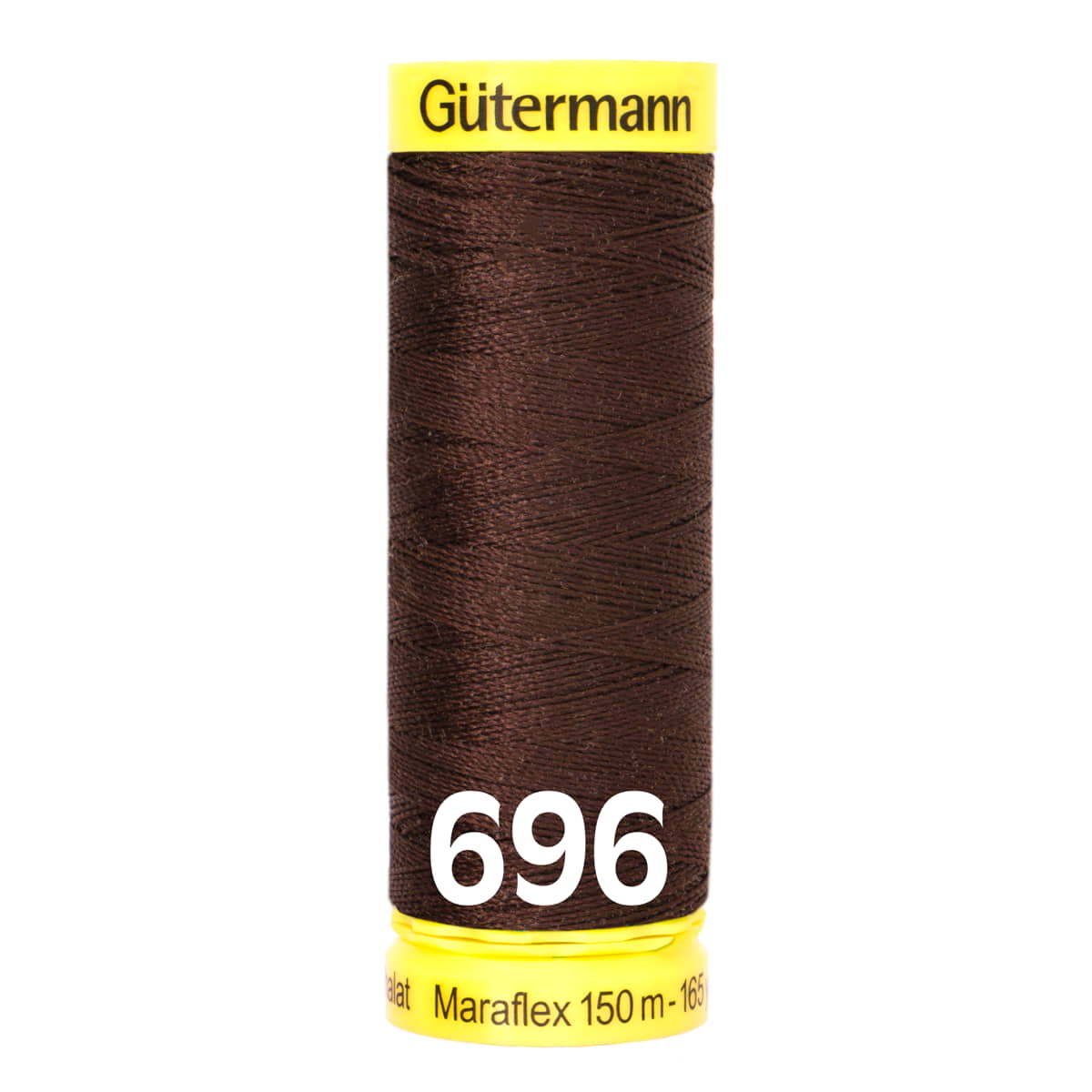 Gütermann MaraFlex 150m - 696 donker bruin GUTERMANN-MARAFLEX-150-696 4029394998478 - Fourniturenkraam.nl