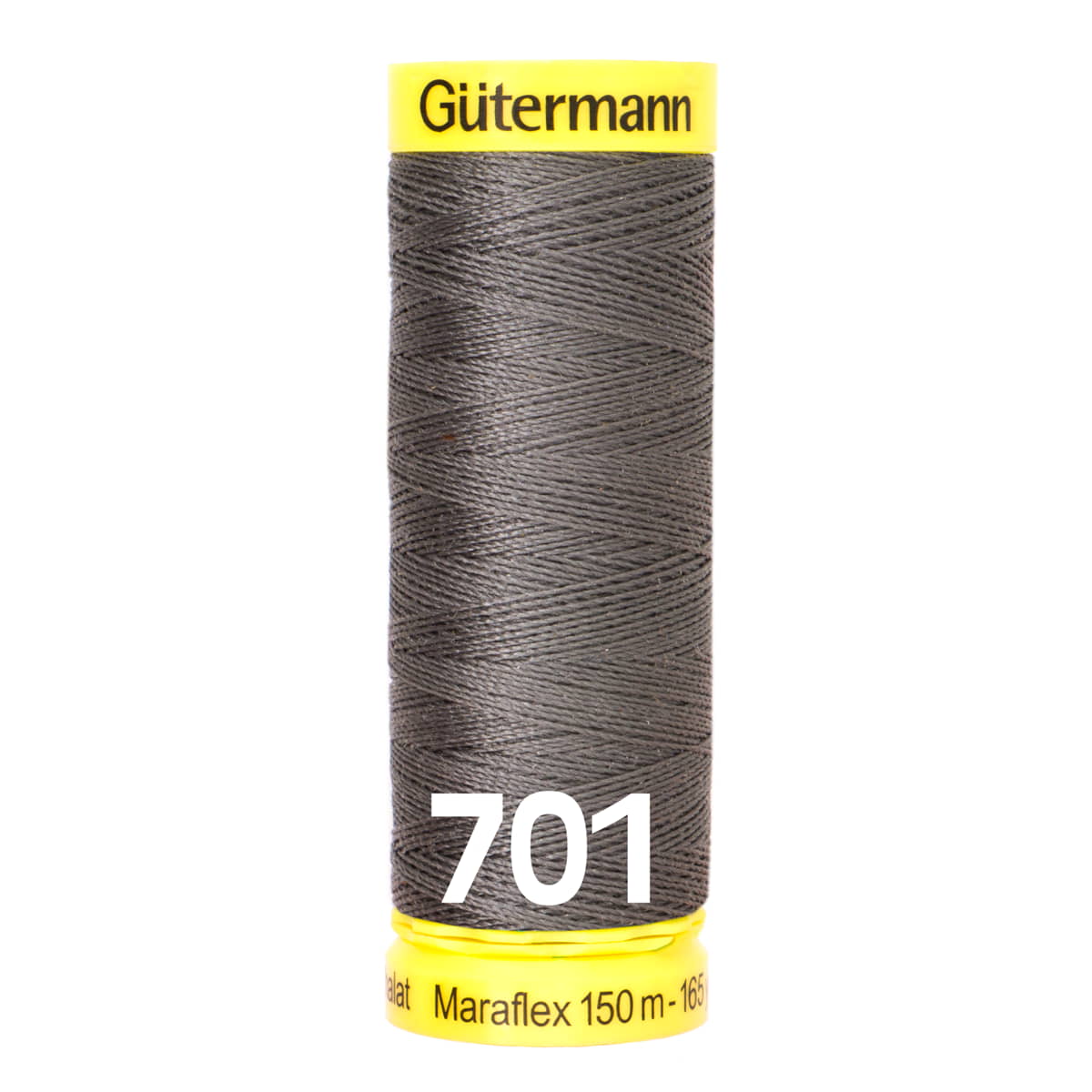 Gütermann MaraFlex 150m - 701 donker grijs GUTERMANN-MARAFLEX-150-701 4029394998454 - Fourniturenkraam.nl