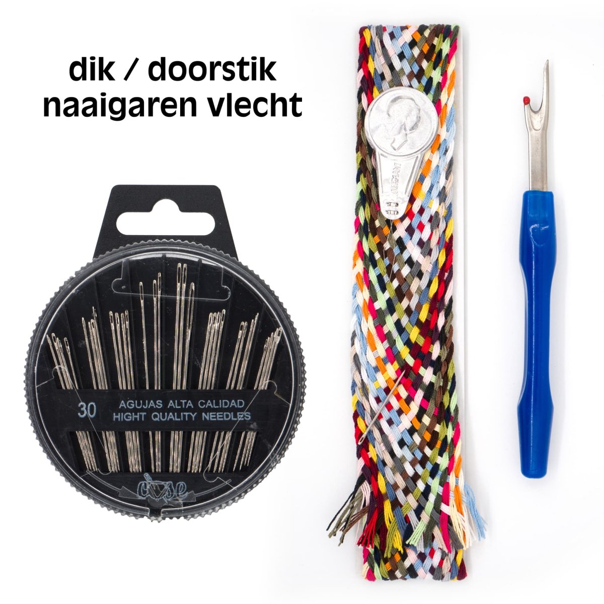 Gütermann Naaigaren vlecht met dik naaigaren - set naaigaren vlecht NGV-DIK-Set - Fourniturenkraam.nl