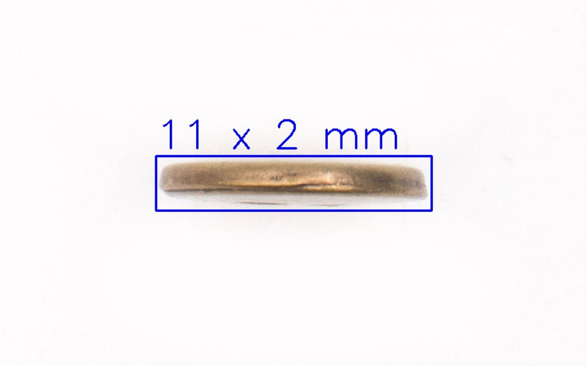 Klassieke Bronzen Metalen Knoop - 11 mm Knoop KNP00221 - Fourniturenkraam.nl