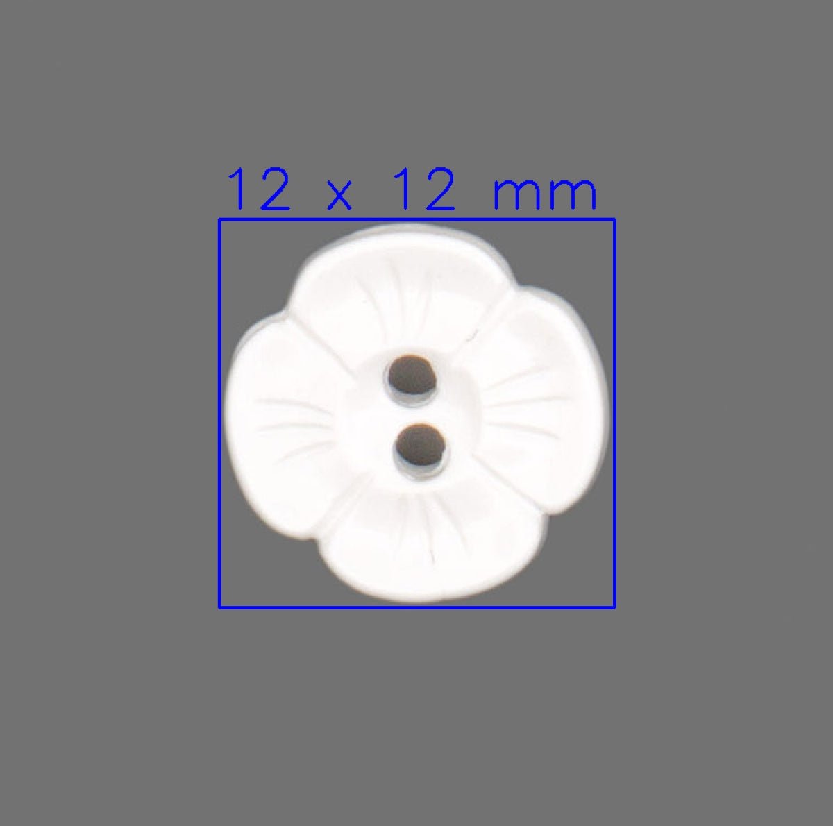 Klassieke Witte Bloemknoop - 12x12 mm Knoop KNP00086 - Fourniturenkraam.nl