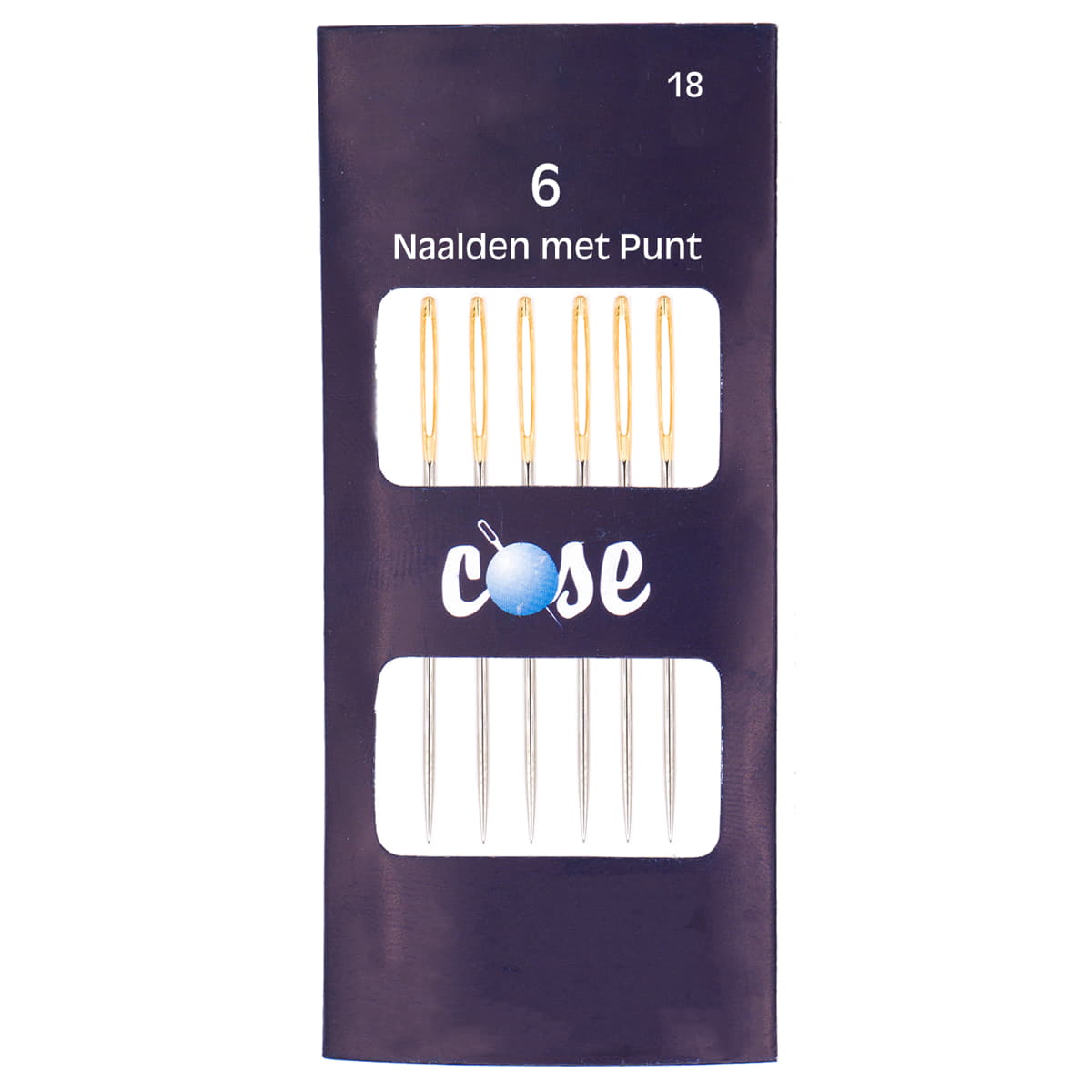 Naalden met punt | Cose | 6 stuks | nr 18 Hand Naalden COSE-10216.018 1021260180000 - Fourniturenkraam.nl