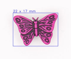 Natuurlijk Elegante Roze Vlinderknoop - 22x17 mm Knoop KNP00044 - Fourniturenkraam.nl