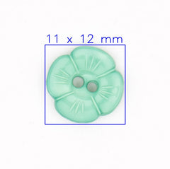 Natuurlijk Groene Bloemvormige Knoop - 11x12 mm Knoop KNP00074 - Fourniturenkraam.nl