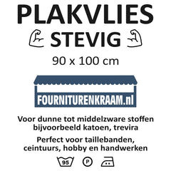Plakvlies stevig 90x100cm PLAKVLIES-STEVIG-90X100-ZWART - Fourniturenkraam.nl
