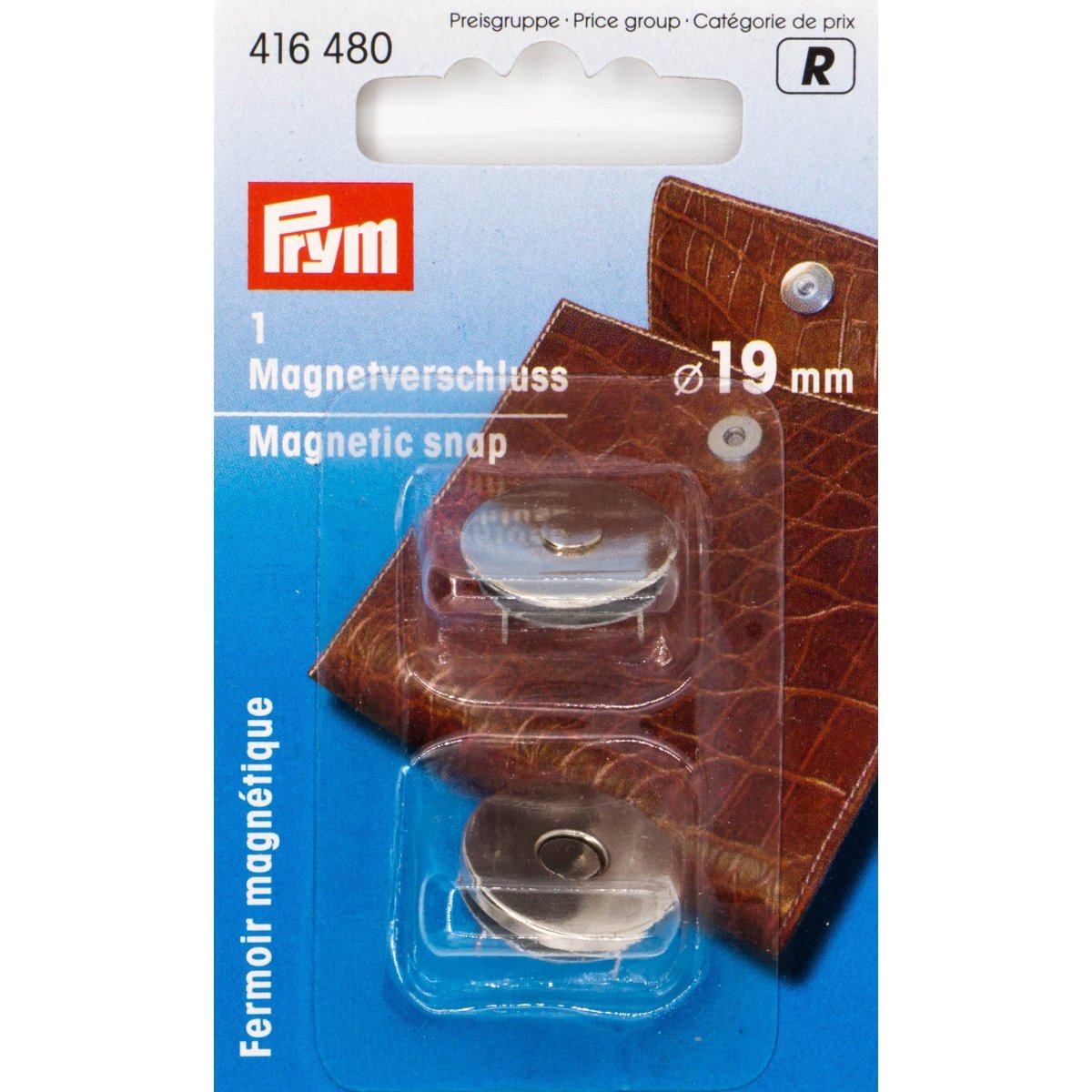 Prym magneetsluiting zilver 19mm 416480 Sluiting PRM416480 4002274164804 - Fourniturenkraam.nl
