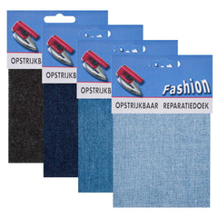 Reparatiedoek Jeans Fashion opstrijkbaar stevig 10x40cm Repraratiedoek RPD117401 - Fourniturenkraam.nl