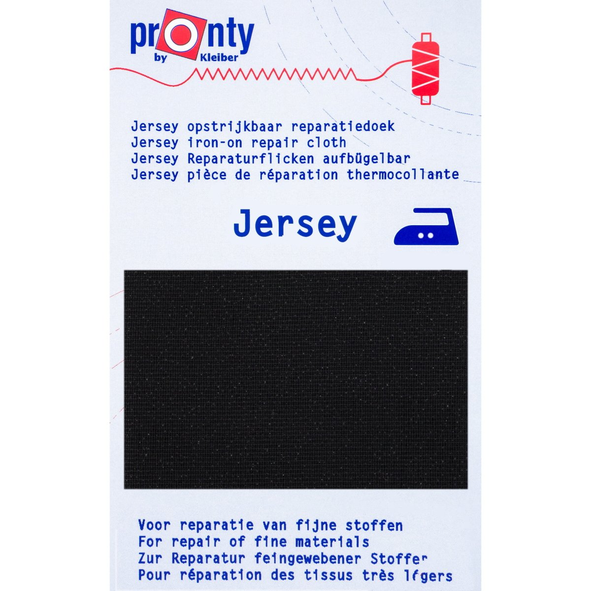 Reparatiedoek Pronty Jersey voor rekbare stoffen 12x45cm Repraratiedoek RPD-PRONTY-JERSEY-ZWART 8714772095059 - Fourniturenkraam.nl