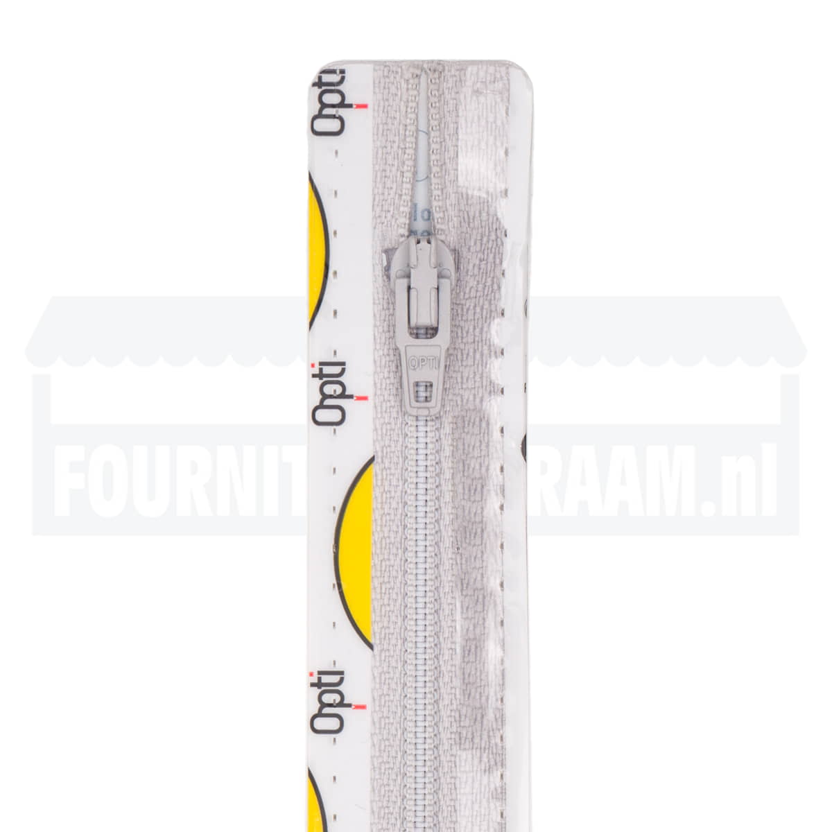 Rits 12 cm | Opti S40 spiraal | 016 lichtgrijs Rits OPTI-4801-S40-12-016-LICHTGRIJS - Fourniturenkraam.nl