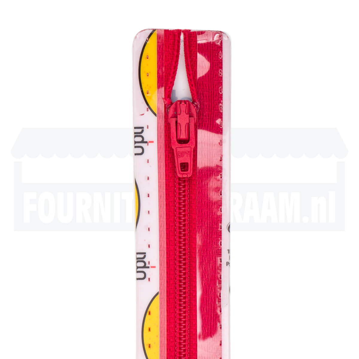 Rits 12 cm | Opti S40 spiraal | 722 rood Rits OPTI-4801-S40-12-722-ROOD - Fourniturenkraam.nl