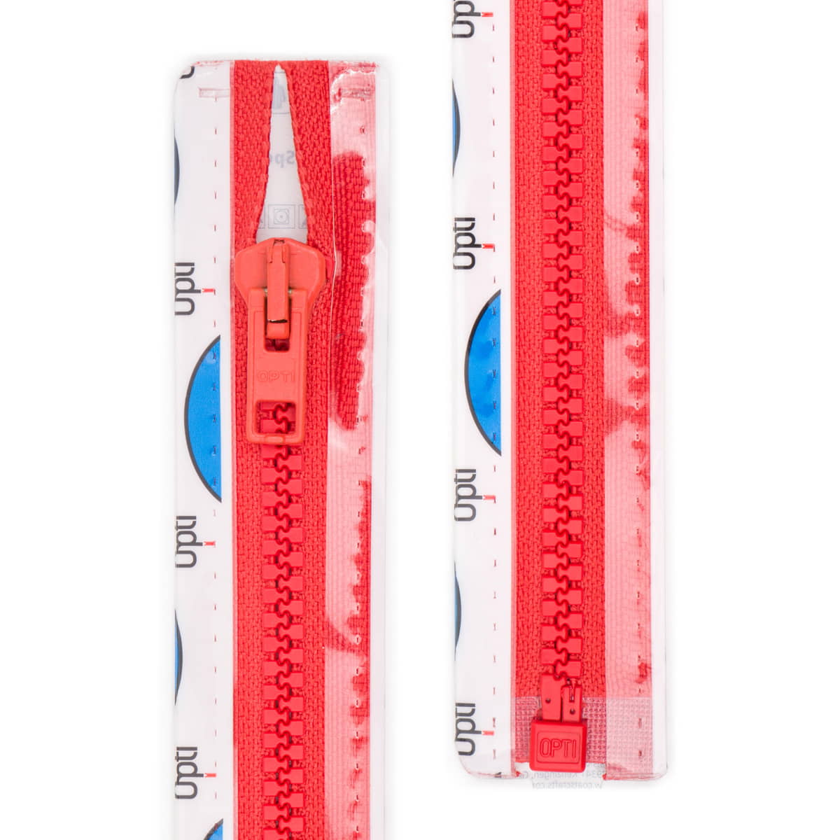 Rits deelbaar | Opti | plastic P60 | 35 cm | 725 vuur rood Rits OPTI-D-P60-35-CM-725-VUUR-ROOD - Fourniturenkraam.nl