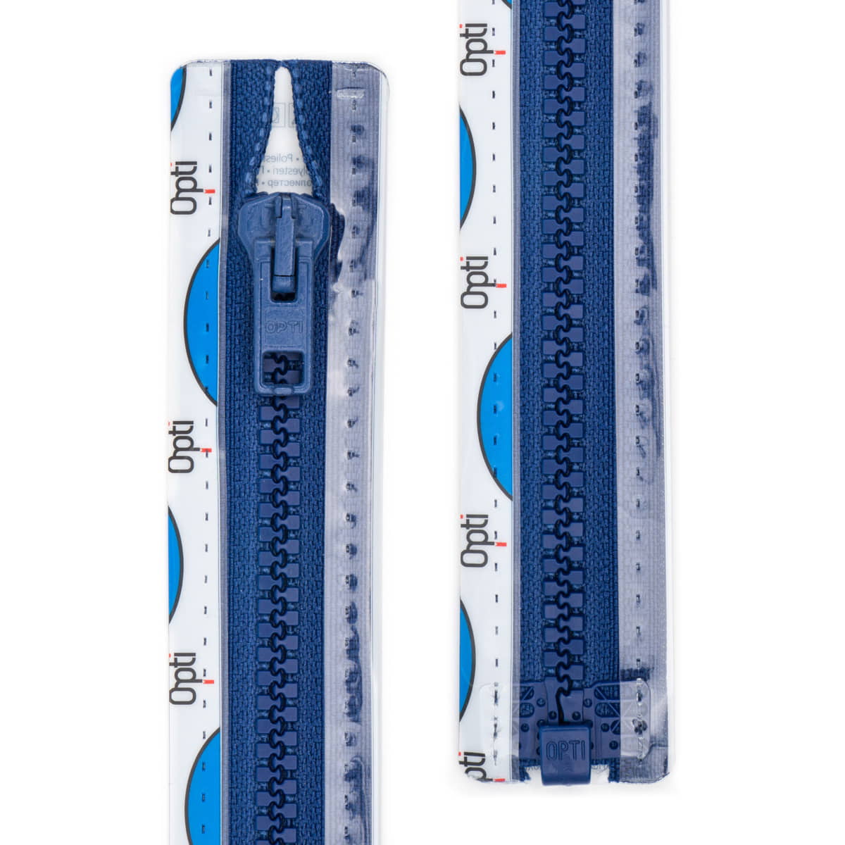 Rits deelbaar | Opti | plastic P60 | 40 cm | 223 blauw Rits OPTI-D-P60-40-CM-223-BLAUW - Fourniturenkraam.nl