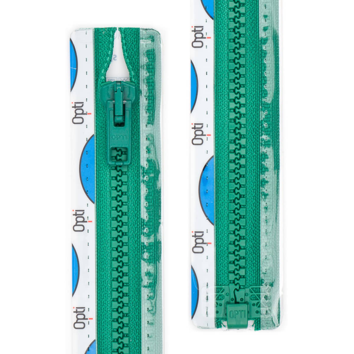 Rits deelbaar | Opti | plastic P60 | 45 cm | 433 groen Rits OPTI-D-P60-45-CM-433-GROEN - Fourniturenkraam.nl