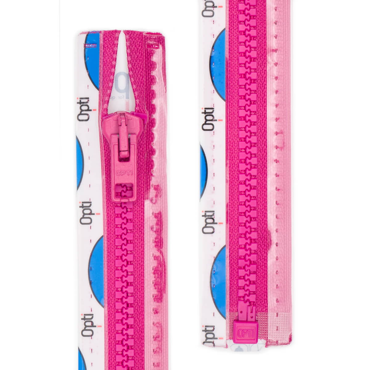 Rits deelbaar | Opti | plastic P60 | 50 cm | 786 fuchsia Rits OPTI-D-P60-50-CM-786-FUCHSIA - Fourniturenkraam.nl