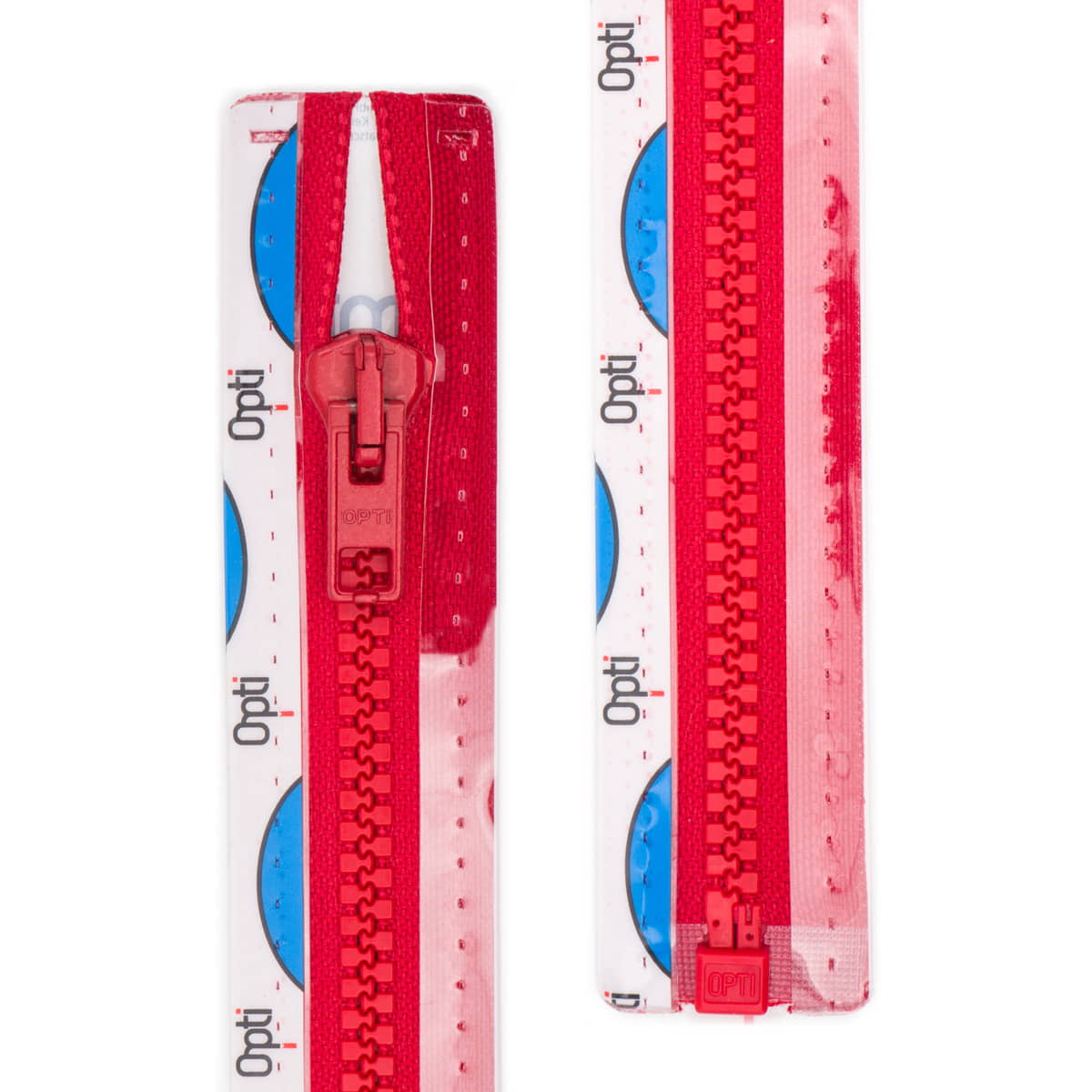 Rits deelbaar | Opti | plastic P60 | 65 cm | 722 rood Rits OPTI-D-P60-65-CM-722-ROOD - Fourniturenkraam.nl