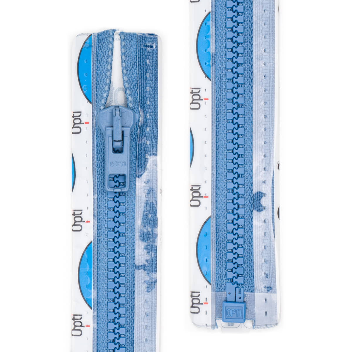 Rits deelbaar | Opti | plastic P60 | 80 cm | 235 aqua blauw Rits OPTI-D-P60-80-CM-235-AQUA-BLAUW - Fourniturenkraam.nl