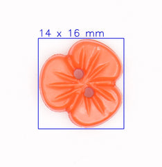 Rode Bloemvormige Knoop 14x16 mm Knoop KNP00068 - Fourniturenkraam.nl